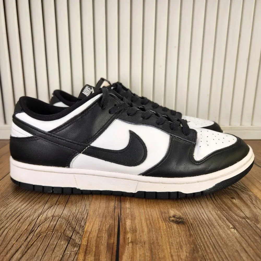 Nike Dunk Low Retro Panda Mens Size 10 Black White Sneakers Shoes DD1391-100